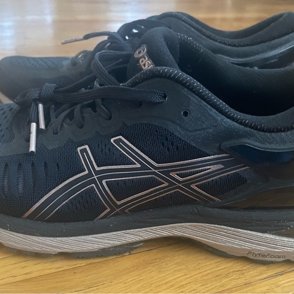 Asics Womens Black Rose Gold DuoMax Athletic Training Running Shoes 7.5 T691N - Picture 7 of 12